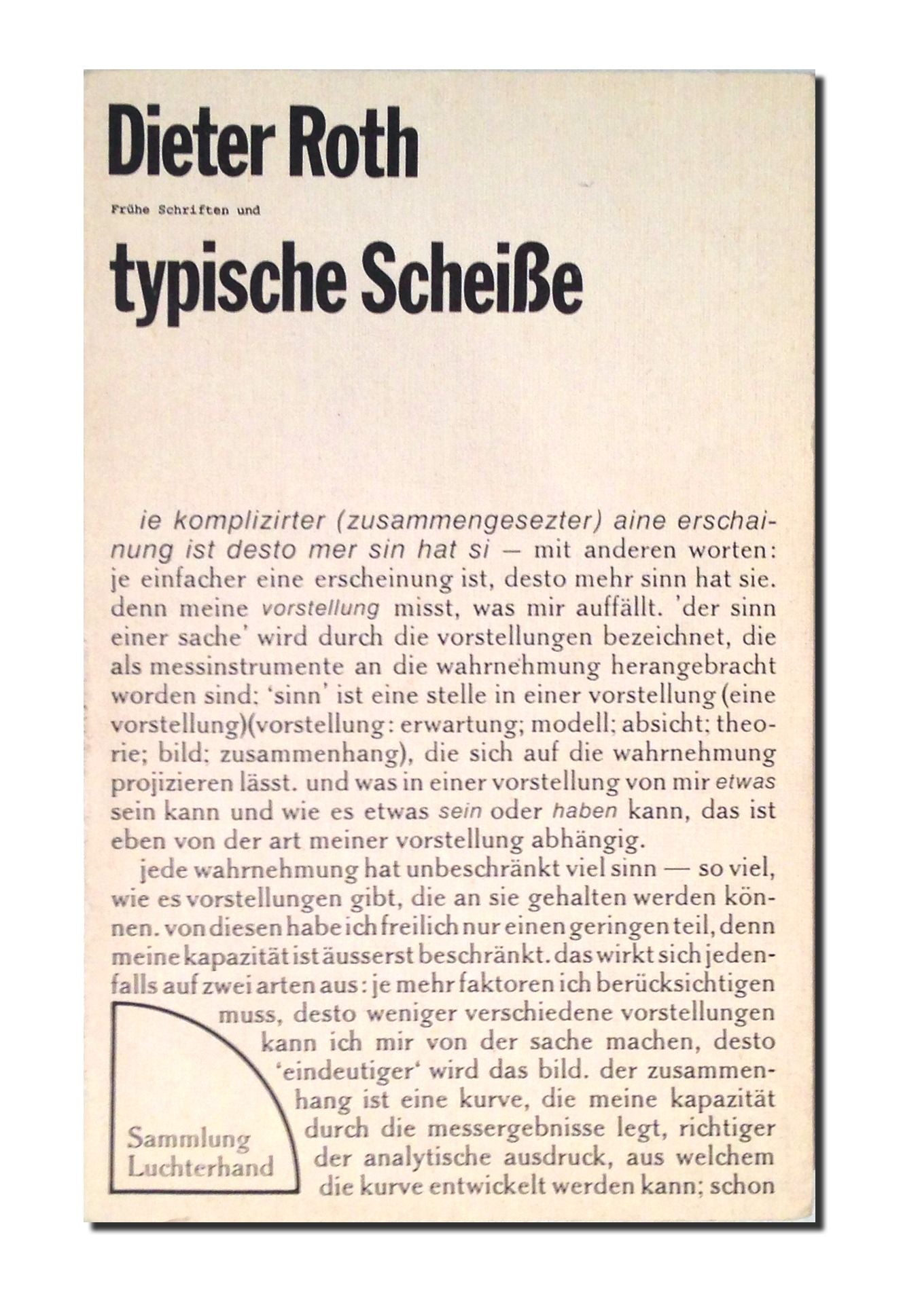 Dieter-Roth-Fruhe-Schriften-und-typische-Scheisse-1975