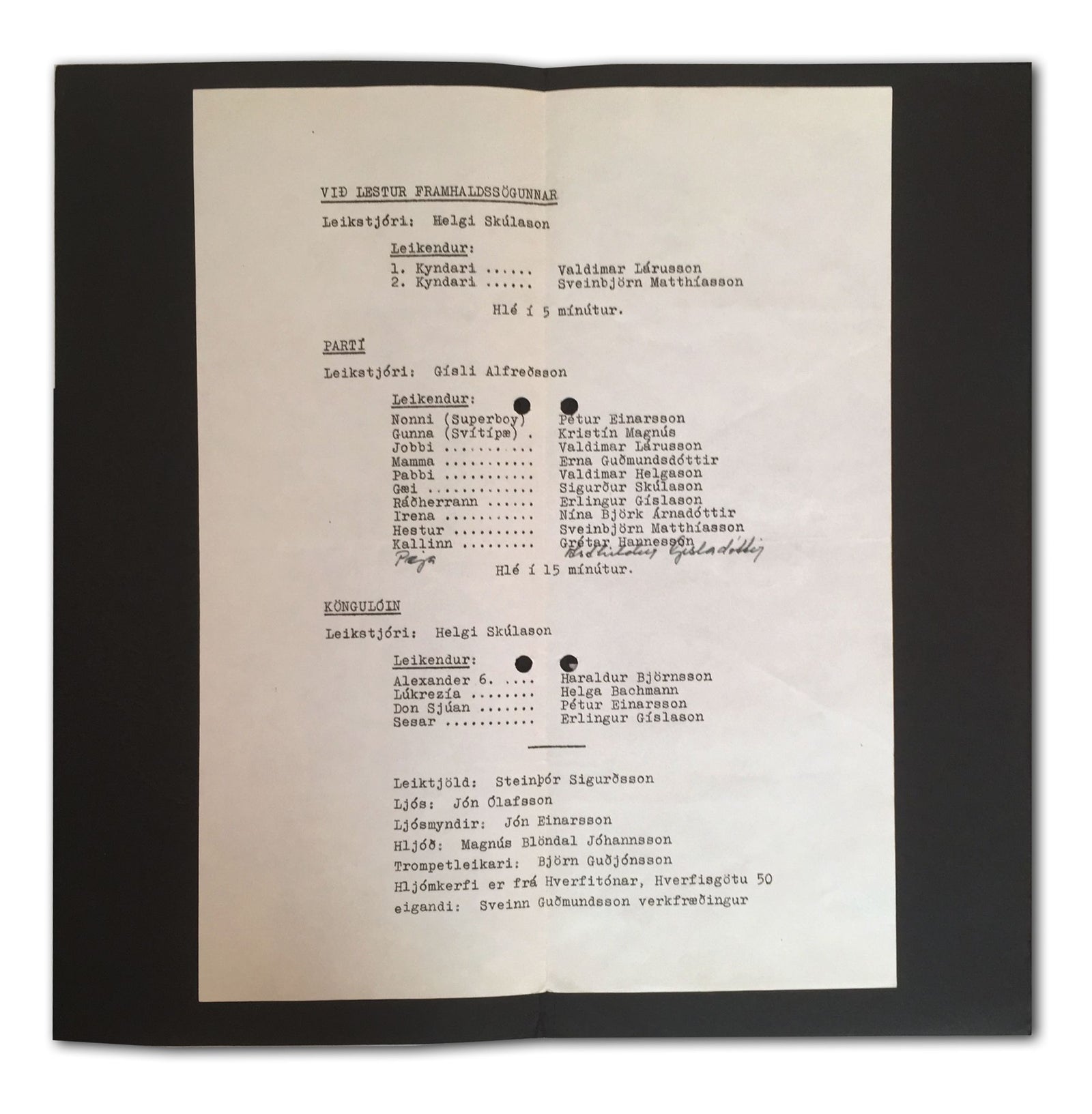 Dieter Roth. Folder/program designed by Dieter Roth, 1963